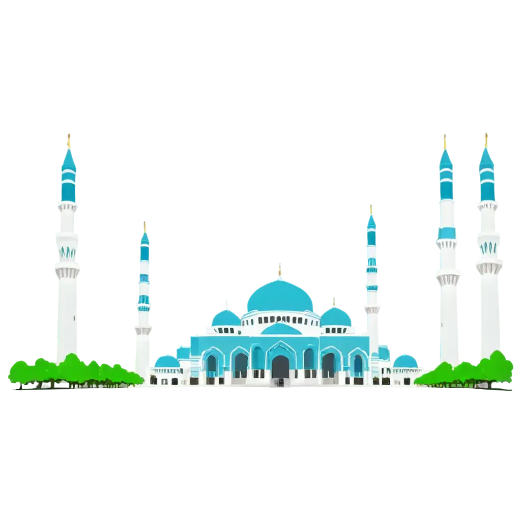 Vibrant-PNG-Image-of-a-Simple-and-Colorful-Mosque-Enhance-Your-Design-with-HighQuality-Graphics