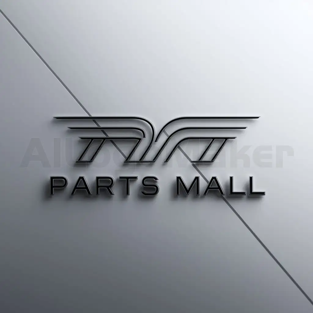 a logo design,with the text "Parts Mall", main symbol:PM,Minimalistic,be used in Automotive industry,clear background