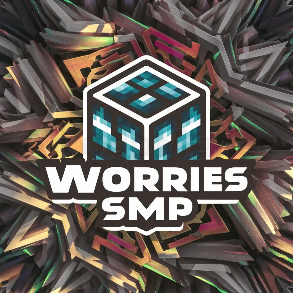 LOGO-Design-for-WORRIES-SMP-MinecraftInspired-Logo-on-a-Clear-Background