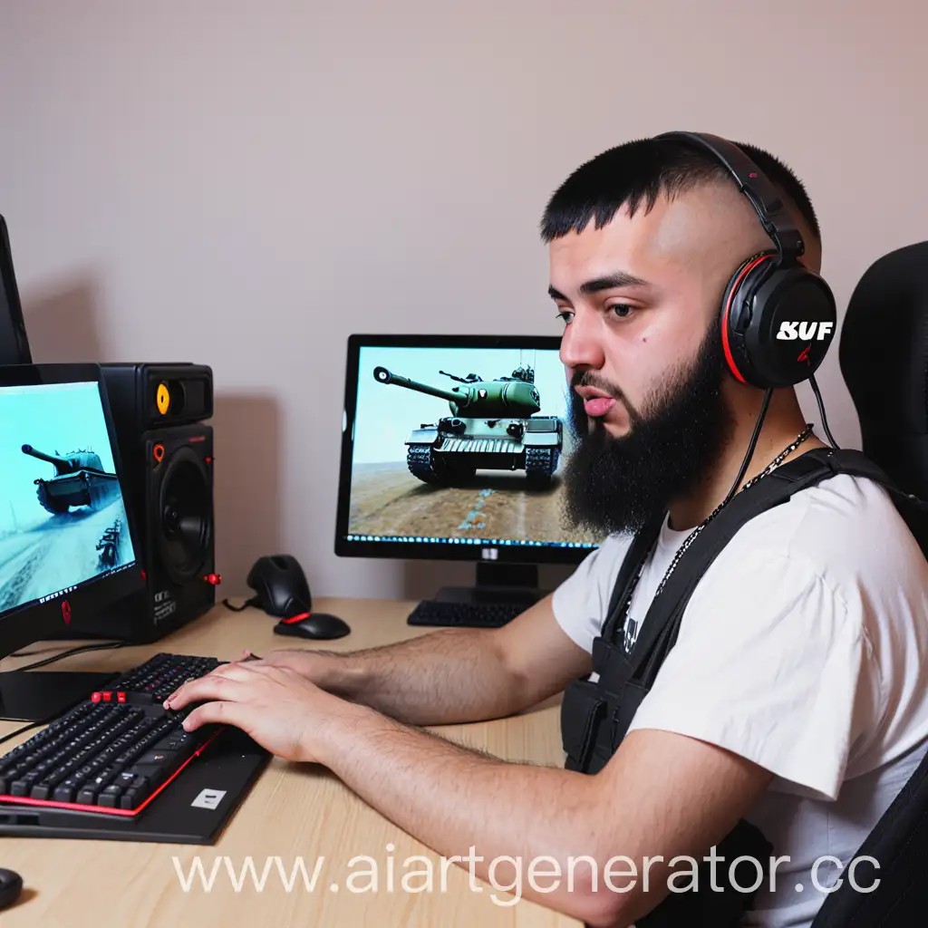 Child-Playing-Tank-Video-Game-on-Computer