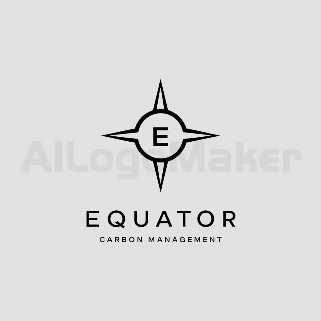 a logo design,with the text "Equator Carbon Management ", main symbol:ECM,Minimalistic,clear background