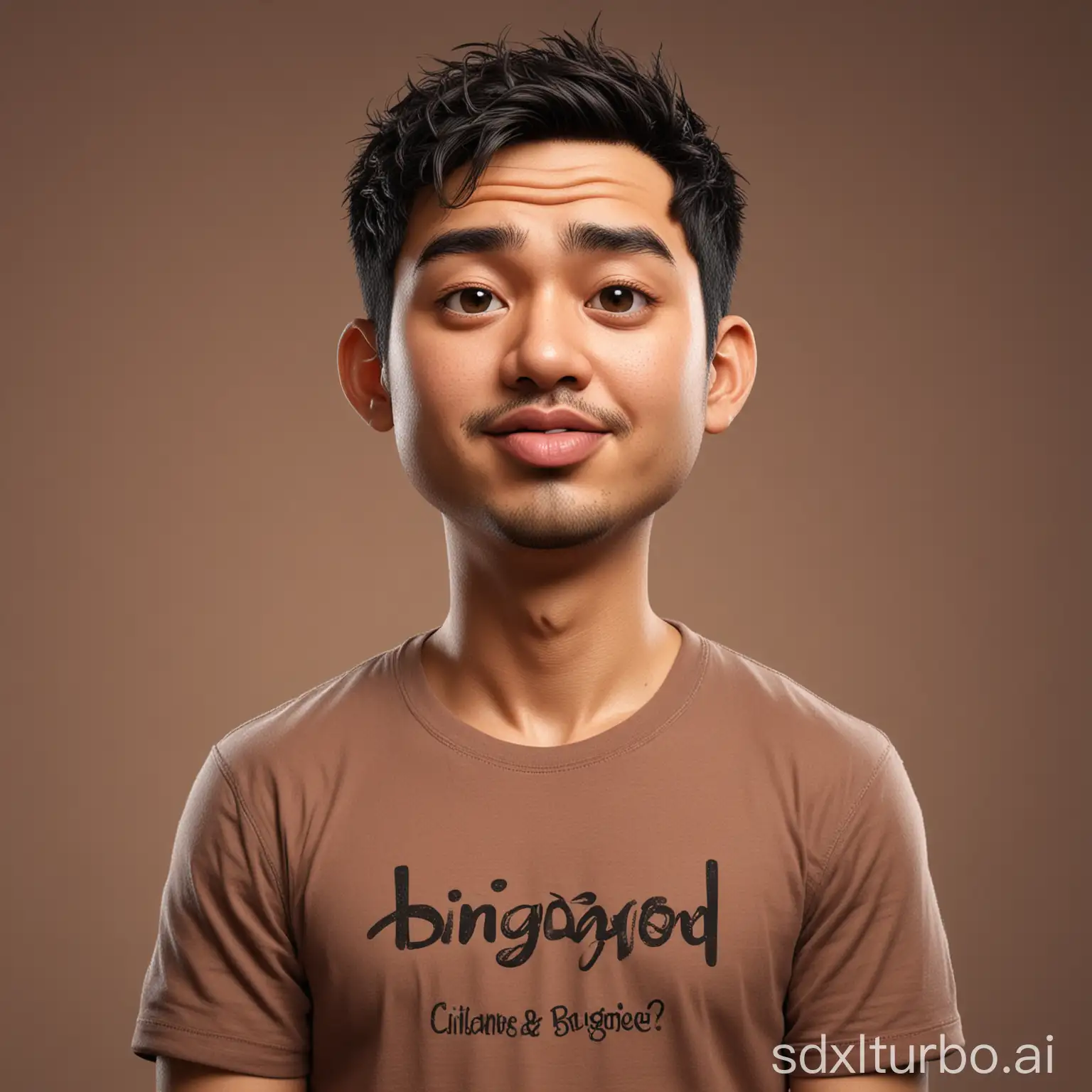 Confused-Asian-Man-Cartoon-Character-with-Puppy-and-BINGUNG-Text-on-TShirt