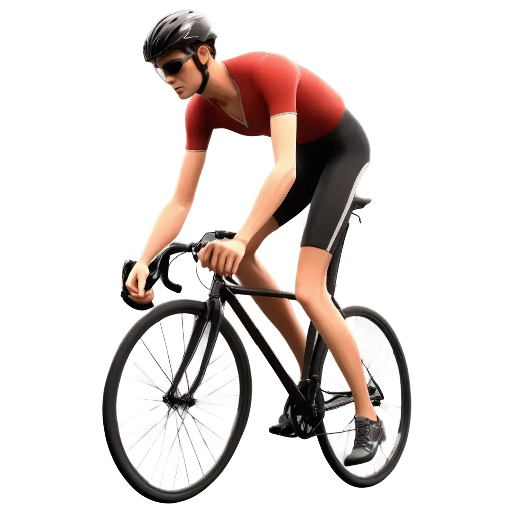 atleta ciclista, efeito de raio-x em estilo 3D