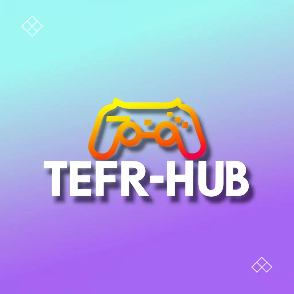 a logo design,with the text "TEFR_HUB", main symbol:games,Moderate,be used in Internet industry,clear background