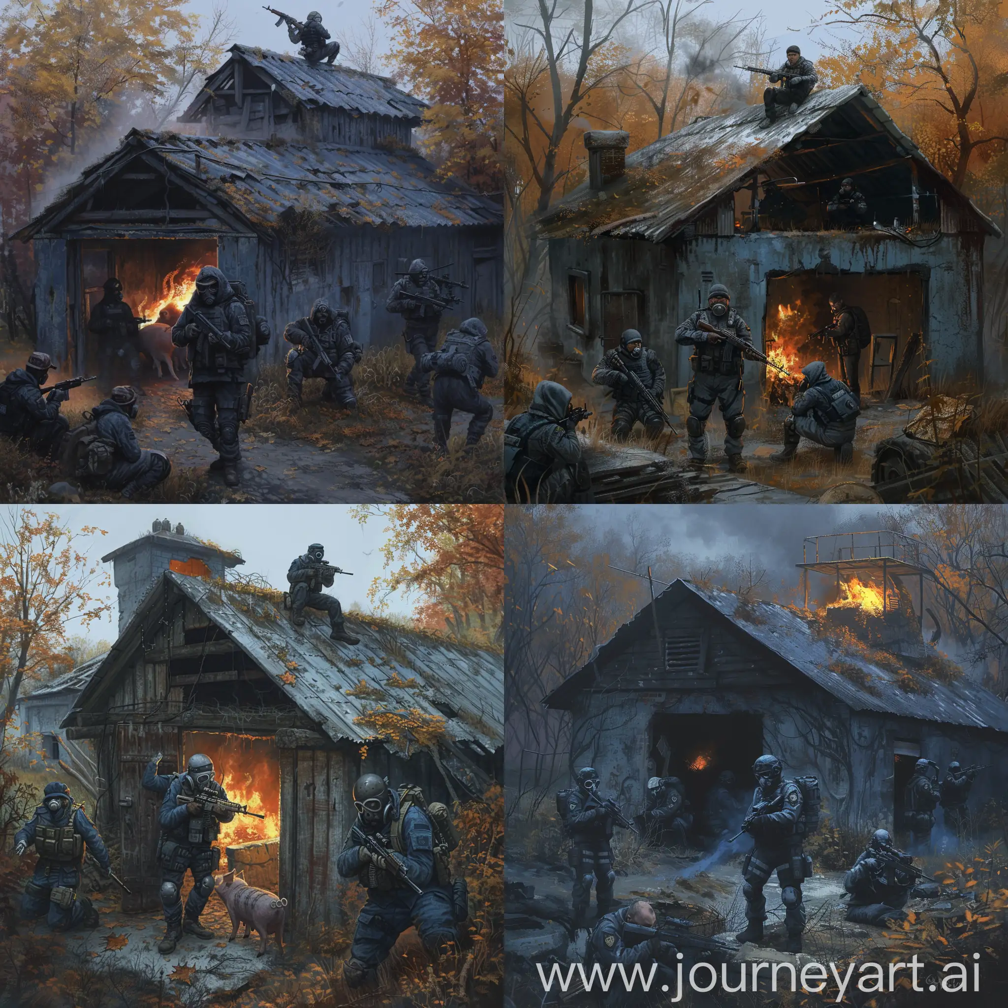 Mercenaries-Guarding-Abandoned-Soviet-Pig-Farm-in-Chernobyl