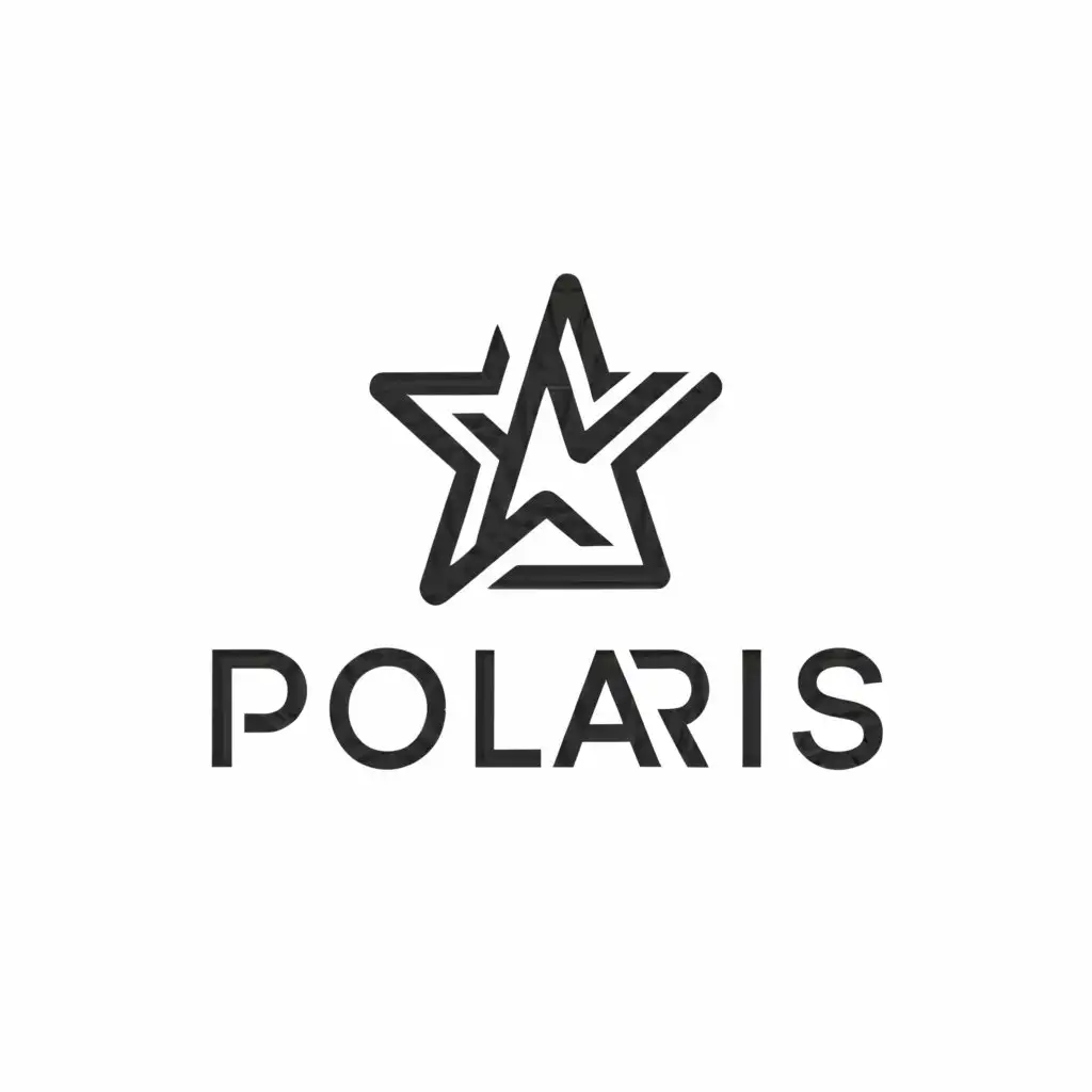 a logo design,with the text "Polaris", main symbol:A star in strict minimalist style
in the manufacturing industry,Moderate,clear background