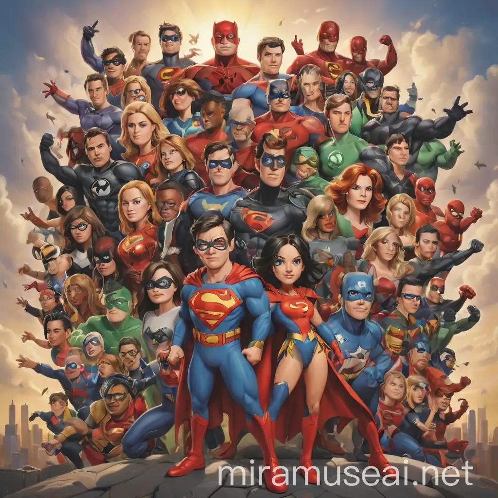 20 Philanthropic Super Heros ready to change the world and have fun called the bates foundation


