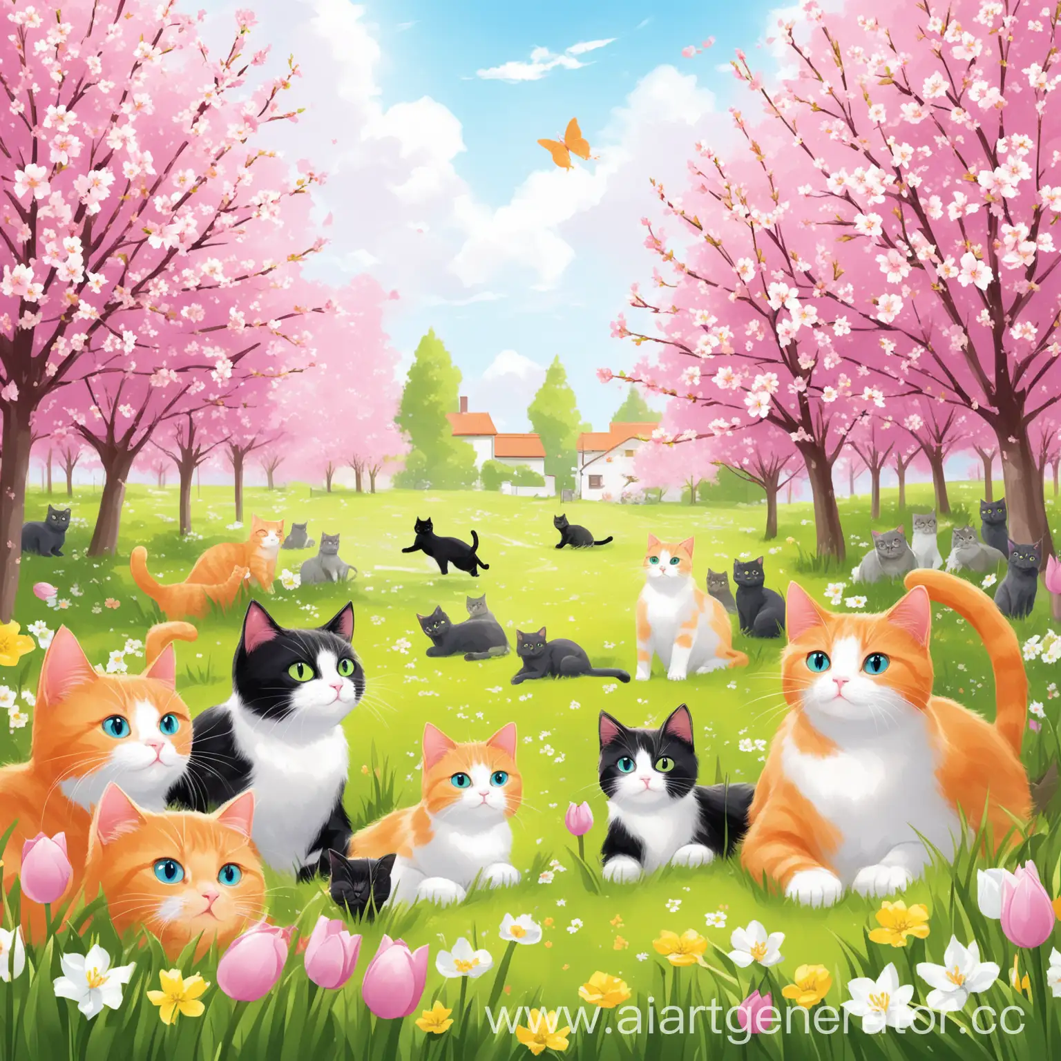 Весна и коты