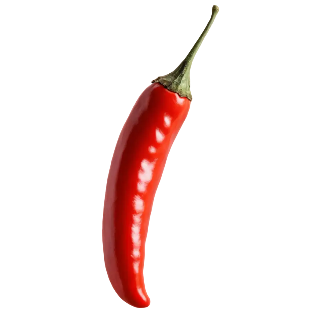 single red hot chilli with fire coming out of it standing upright