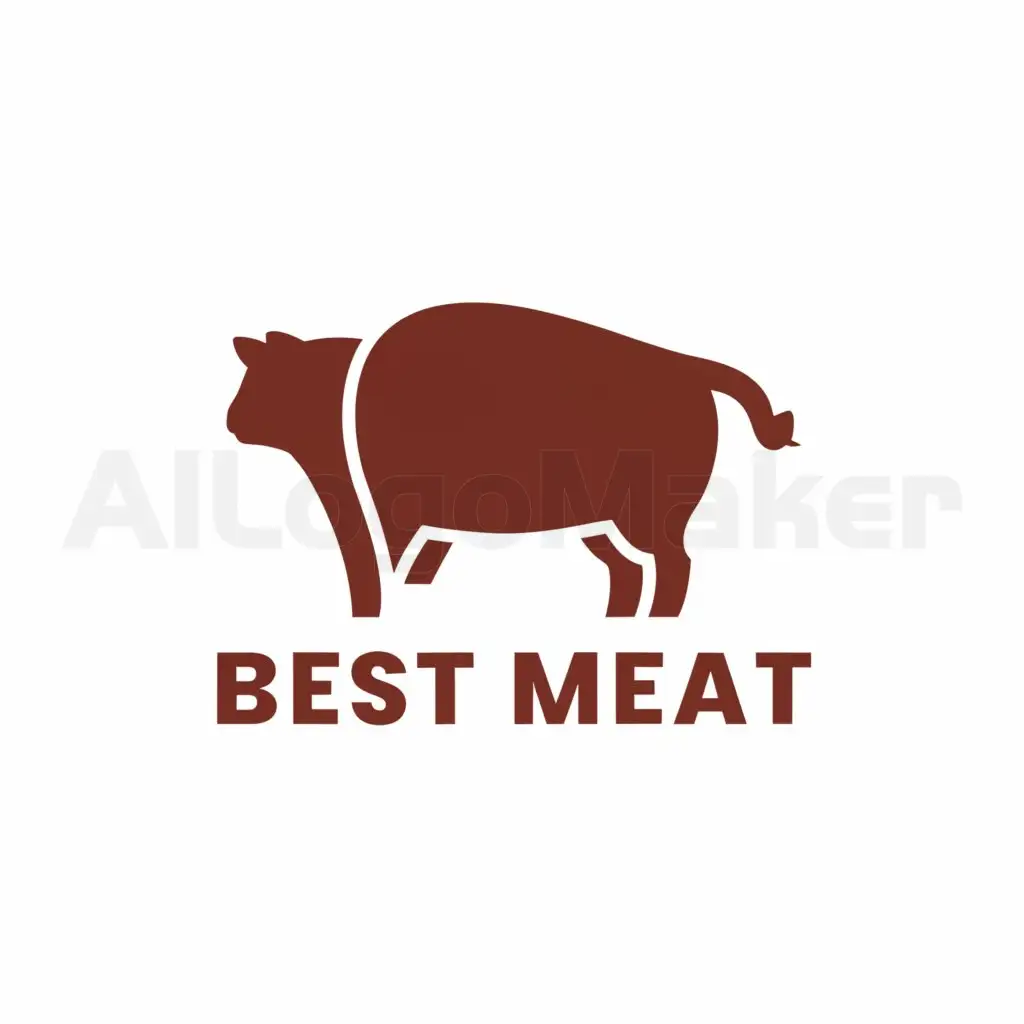 a logo design,with the text "best meat", main symbol:beef,Minimalistic,be used in Animals Pets industry,clear background