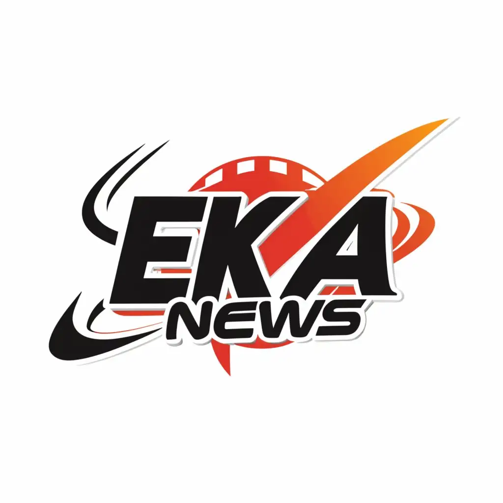a logo design,with the text "EKA News", main symbol:Sports, Football,Moderate,be used in Sports Fitness industry,clear background