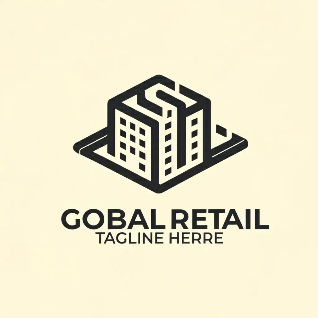 a logo design,with the text "global retail", main symbol:building,complex,clear background