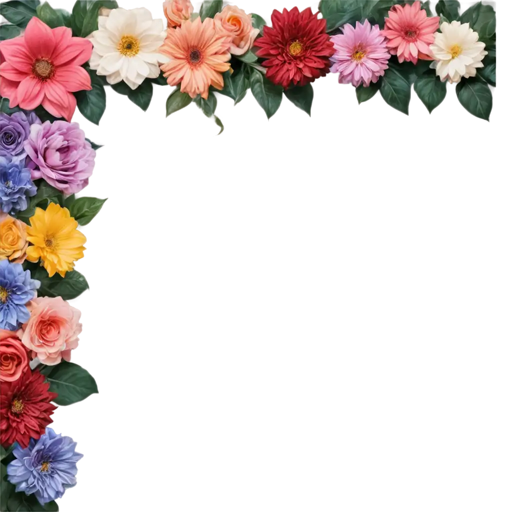 Exquisite-Floral-Border-PNG-Elevate-Your-Designs-with-Stunning-Flower-Borders