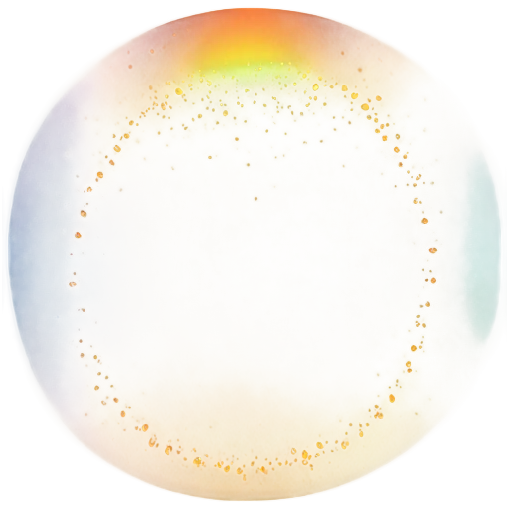 Circular-Formation-of-Billions-of-Water-Droplets-with-Golden-Light-Grading-into-Rainbow-Colors-PNG-Image