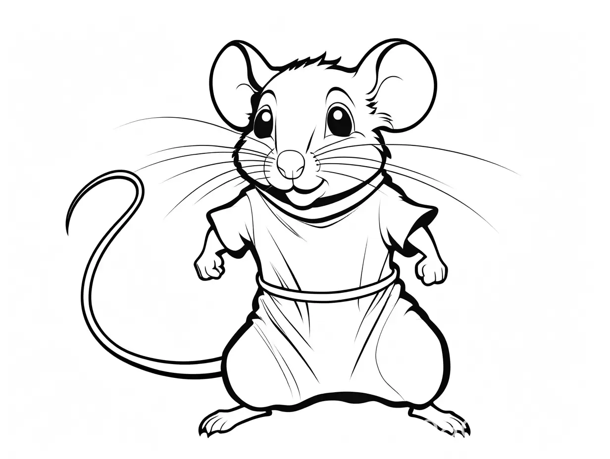 Rat-Coloring-Page-in-Fighter-Pose