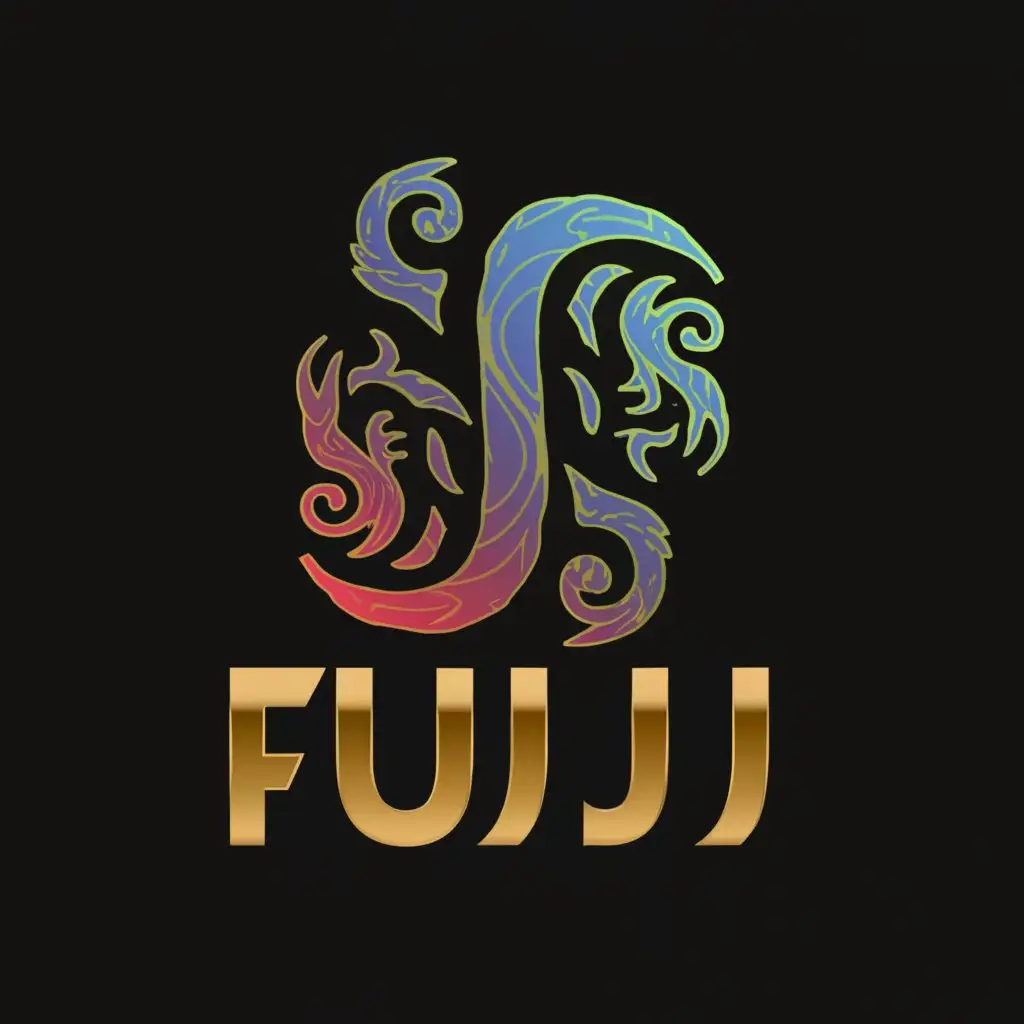 a logo design,with the text "FUJI", main symbol:dragon,complex,be used in Entertainment industry,clear background