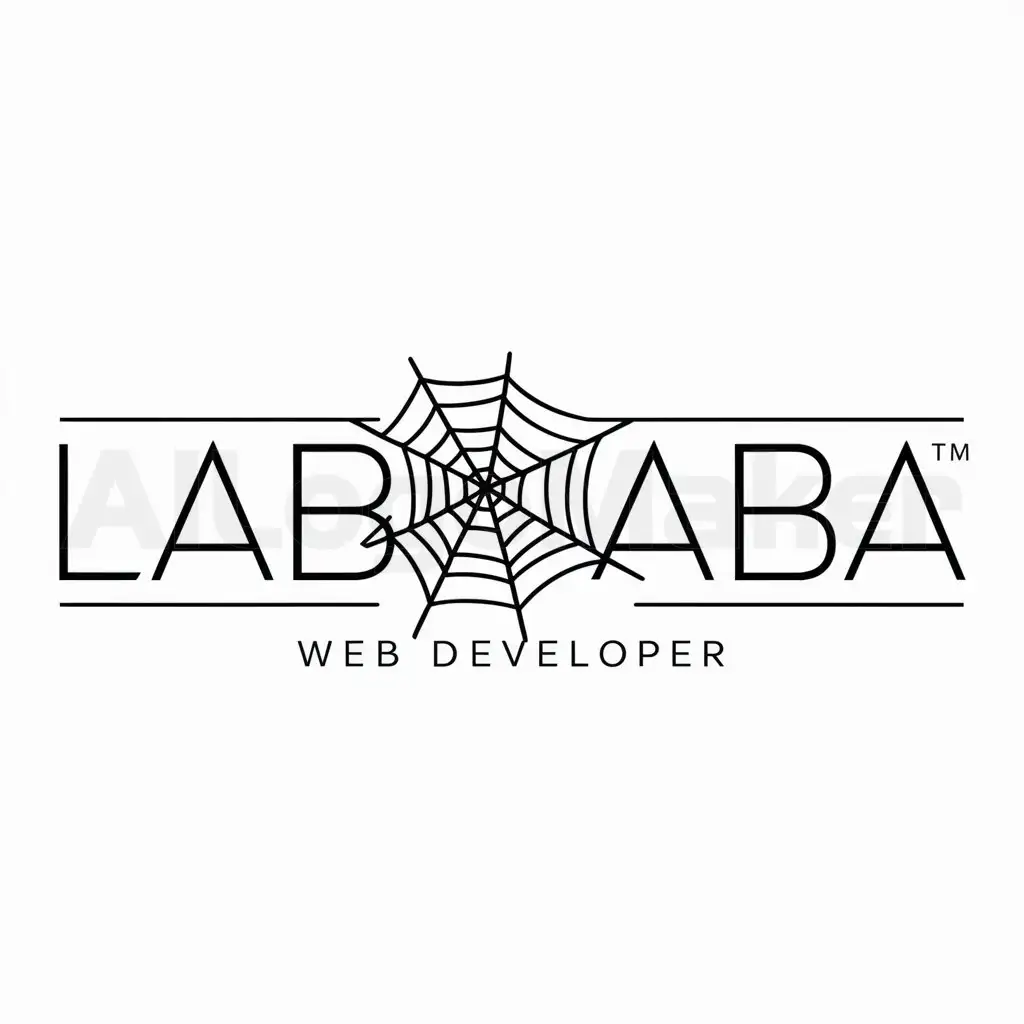 a logo design,with the text "Labalaba", main symbol:Spider web,Minimalistic,be used in Web developer industry,clear background