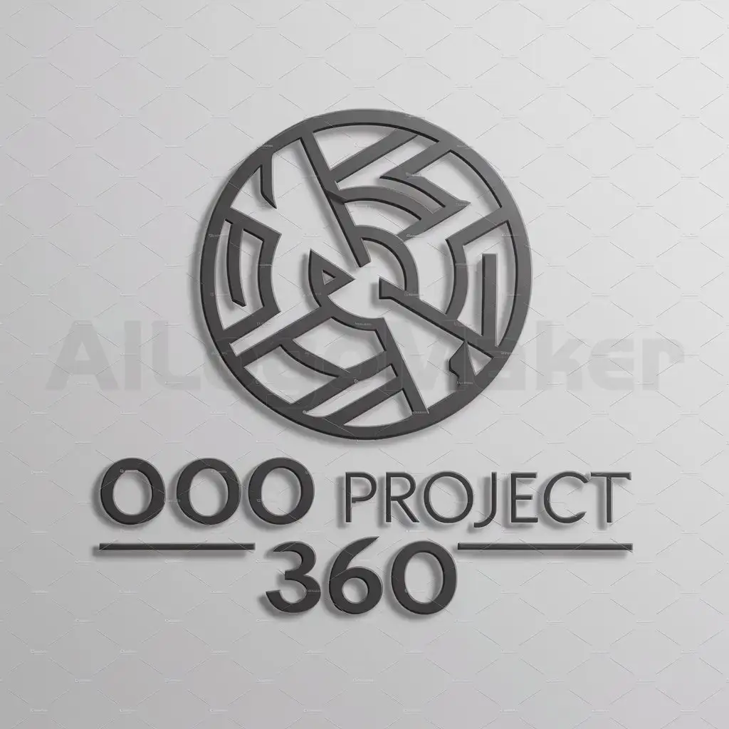 a logo design,with the text "OOO Project 360", main symbol:geometry, wheel,Moderate,be used in Finance industry,clear background