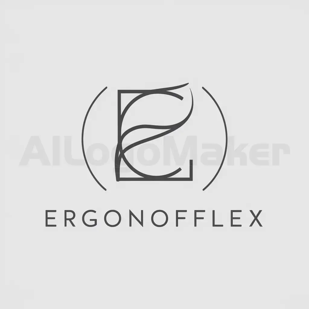 a logo design,with the text "Ergonoflex", main symbol:E,Minimalistic,be used in Construction industry,clear background