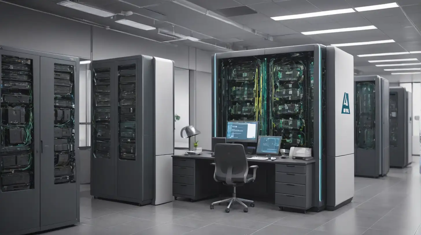 Artificial Intelligence Supercomputer Connecting Multiple Offices