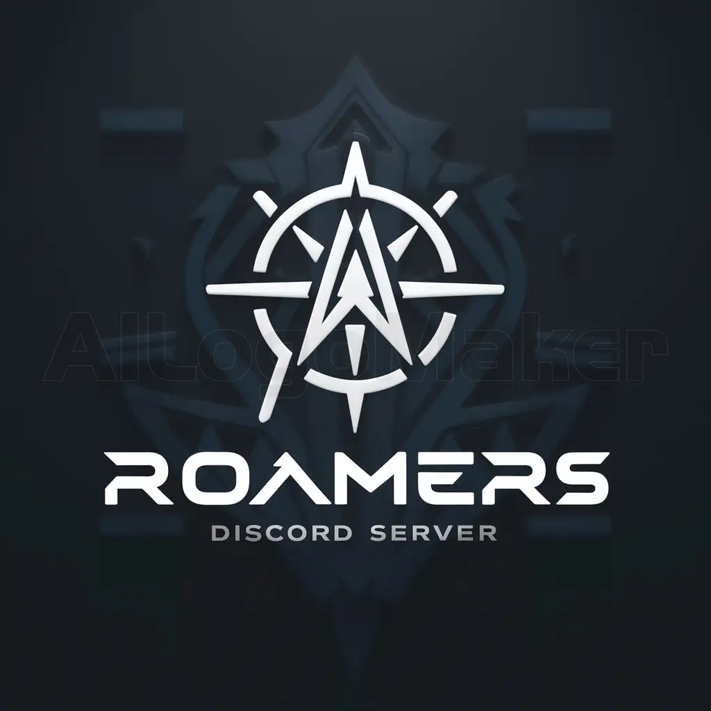 a logo design,with the text "Roamers", main symbol:Design a logo for a Discord server and name it Roamers, and make the logo look like Silkroad games with the font and design make it simple with dark background,Moderate,be used in Technology industry,clear background