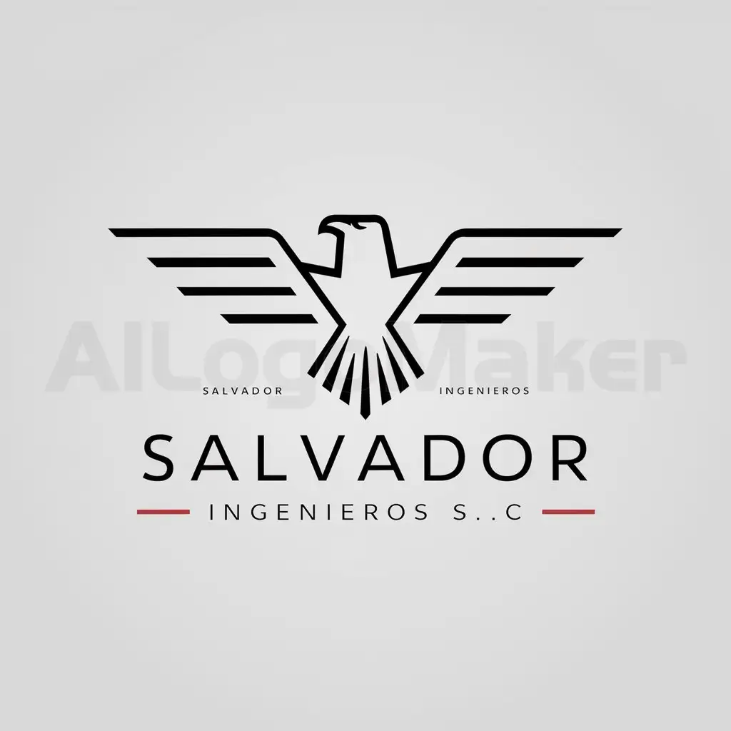 a logo design,with the text "SALVADOR INGENIEROS S.A.C", main symbol:AGUILA,complex,be used in Automotive industry,clear background
