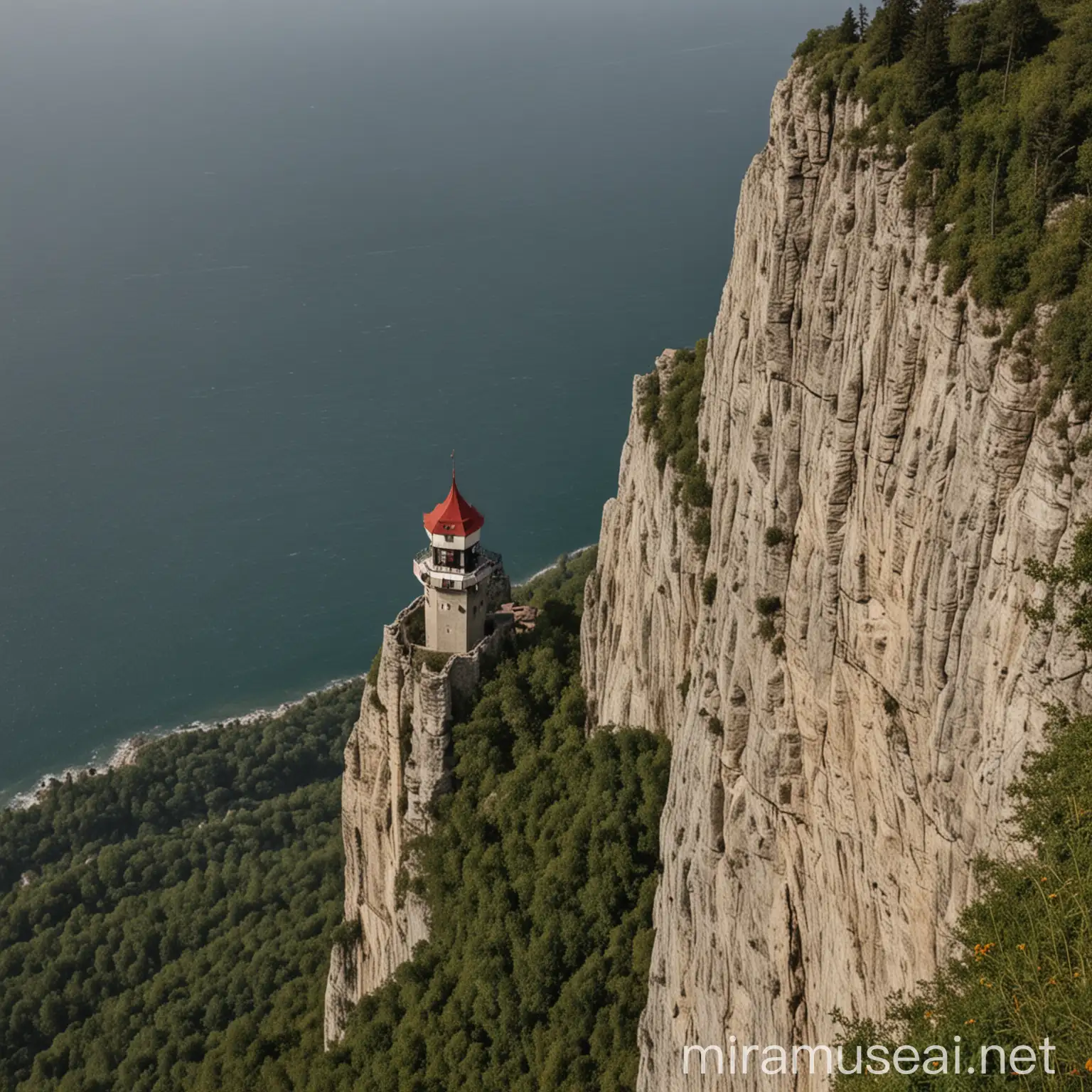 Bik Ben Tower Perched on Cliffs Edge