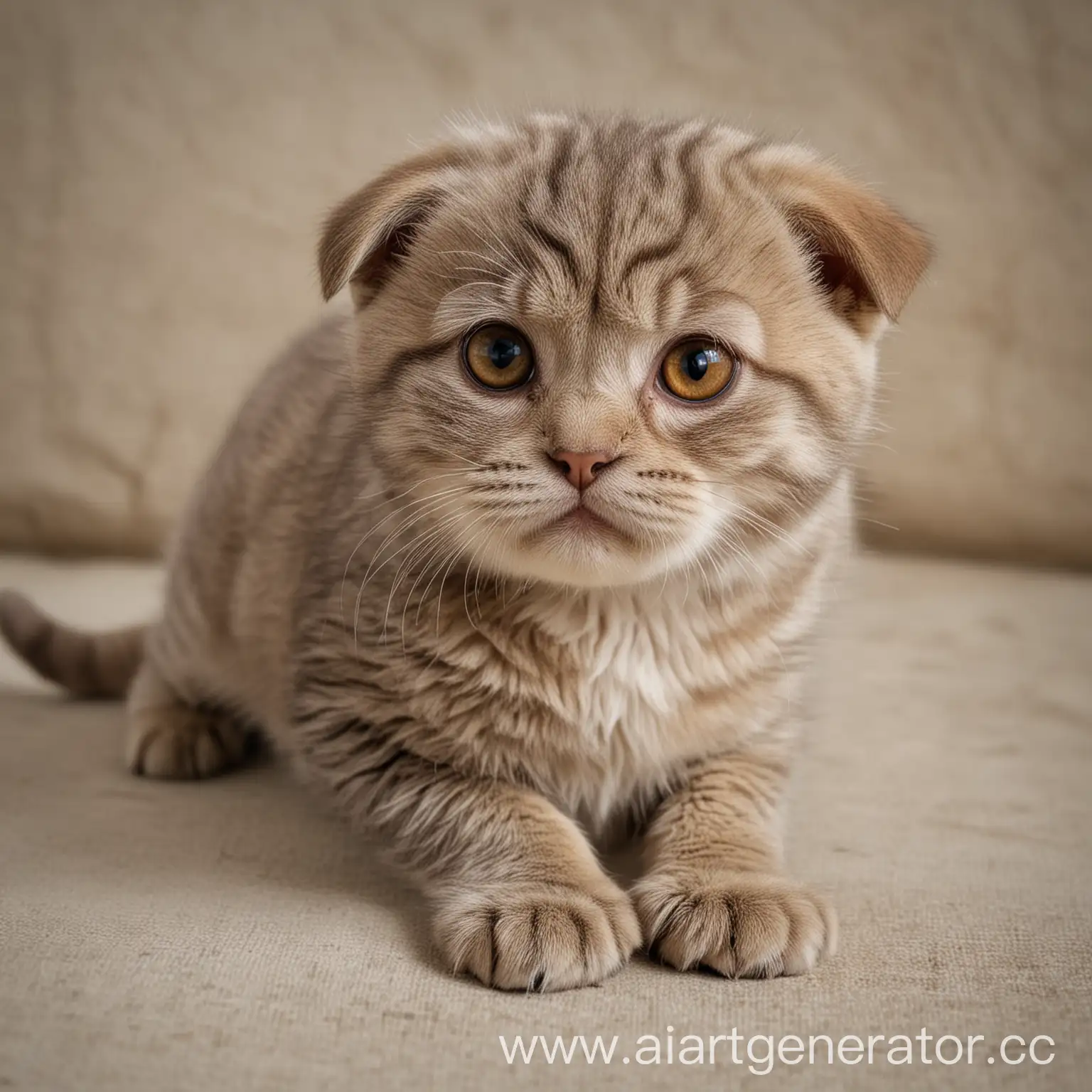 Adorable-Scottish-Fold-Kitten-Underneath-Tall-Grass-Professional-Photo-in-HDR-UltraHD