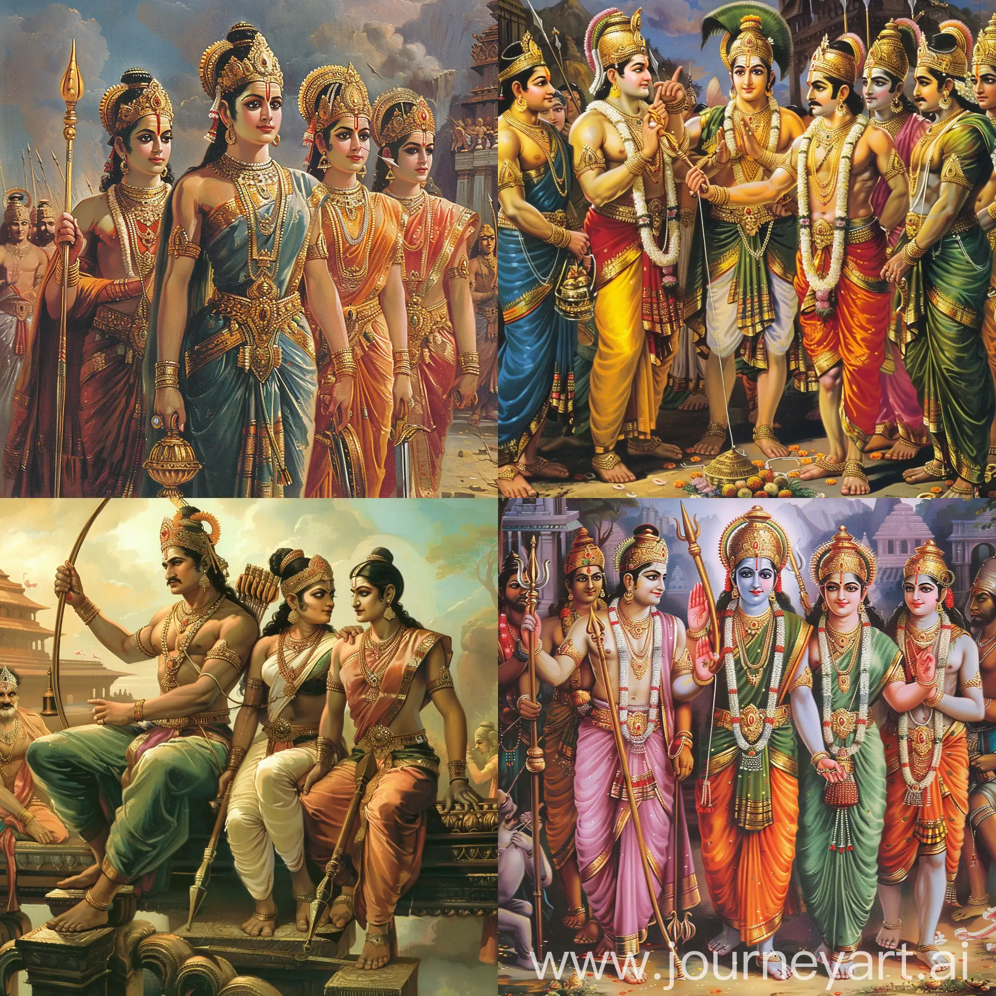 give 5 prompt of ramayana