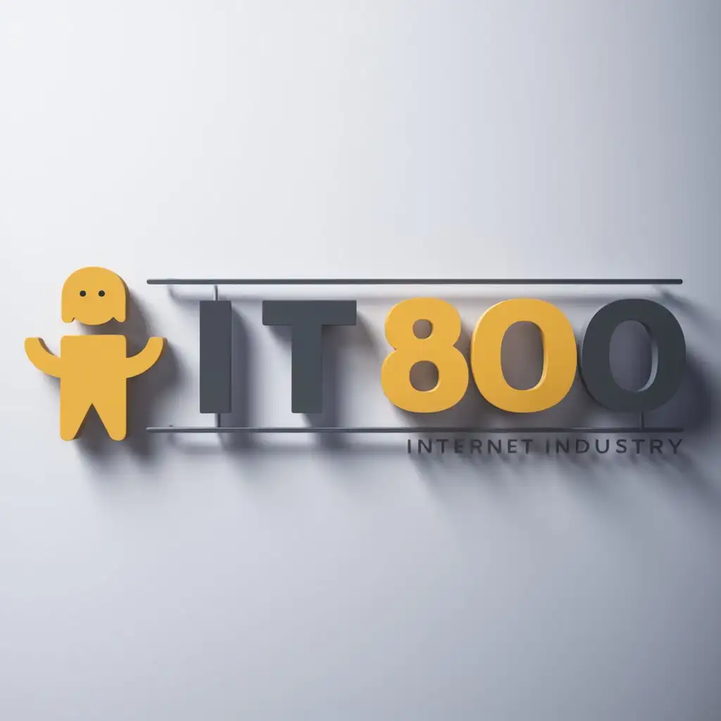 LOGO-Design-for-IT800-Small-Yellow-Man-Symbolizing-Connectivity-in-Internet-Industry