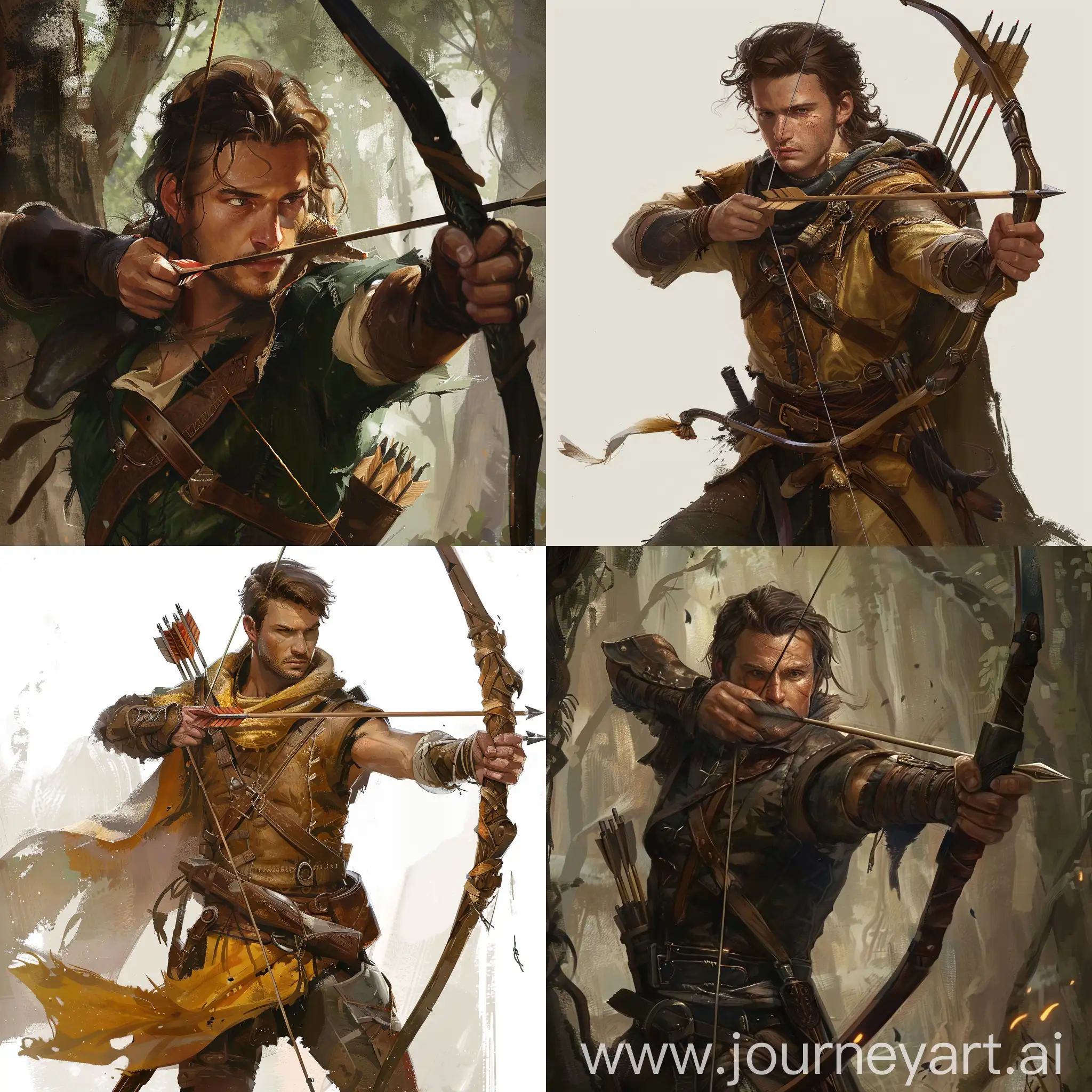 Fantasy-Human-Archer-Mercenary-in-Rich-Attire