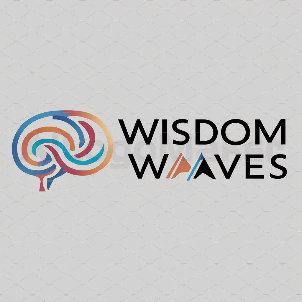 a logo design,with the text "Wisdom waves", main symbol:knowladge,complex,be used in Entertainment industry,clear background