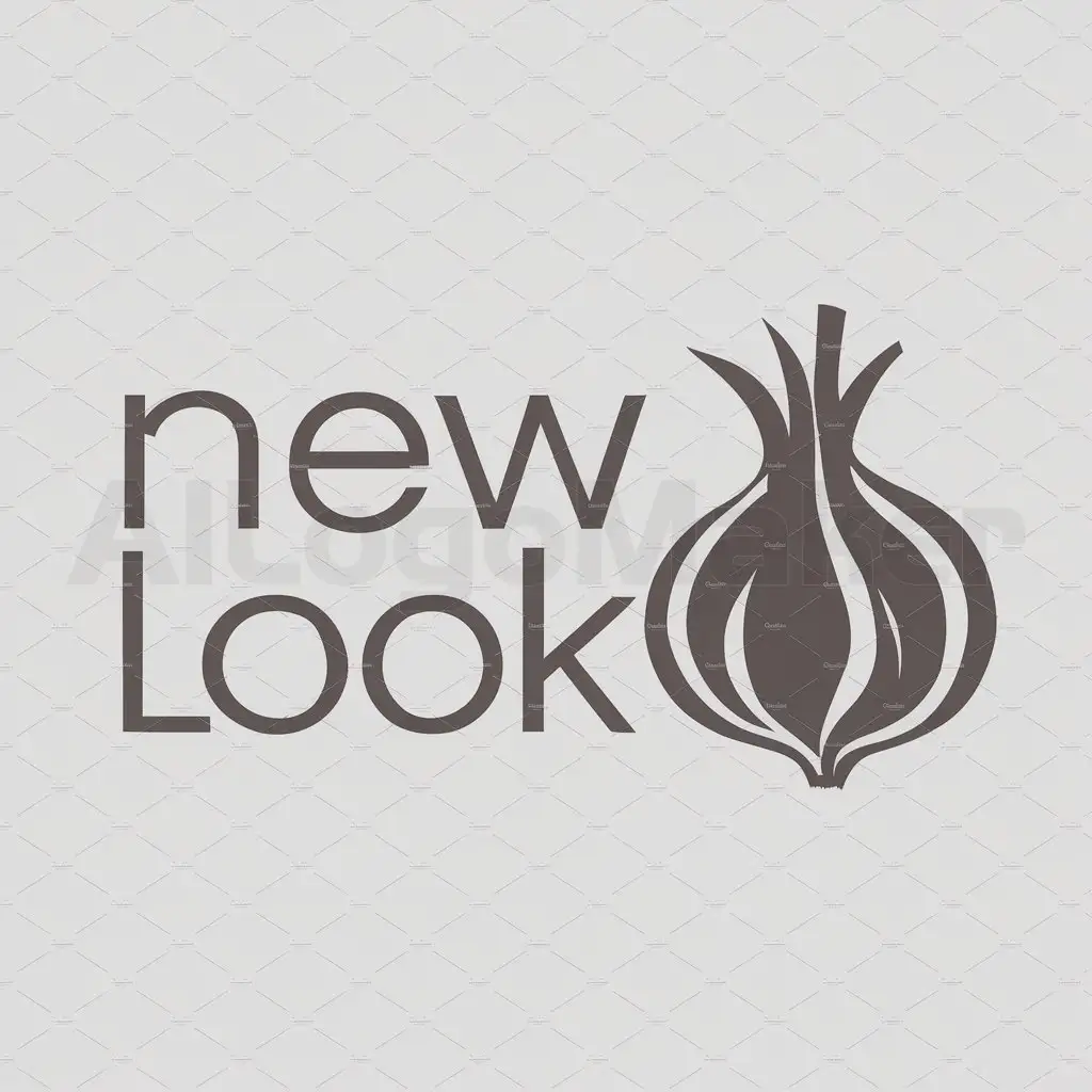 a logo design,with the text "New Look", main symbol:Onion,Moderate,be used in Retail industry,clear background