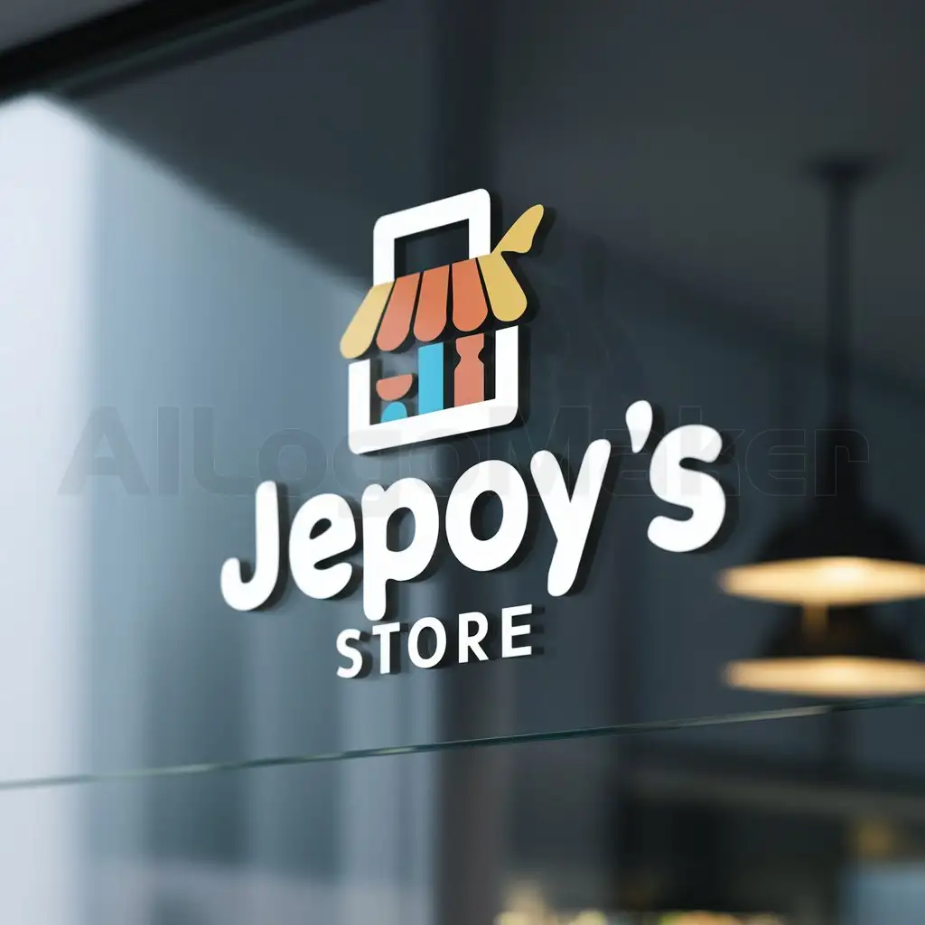 a logo design,with the text "Jepoy's Store", main symbol:Sari Sari Store,Moderate,be used in Retail industry,clear background