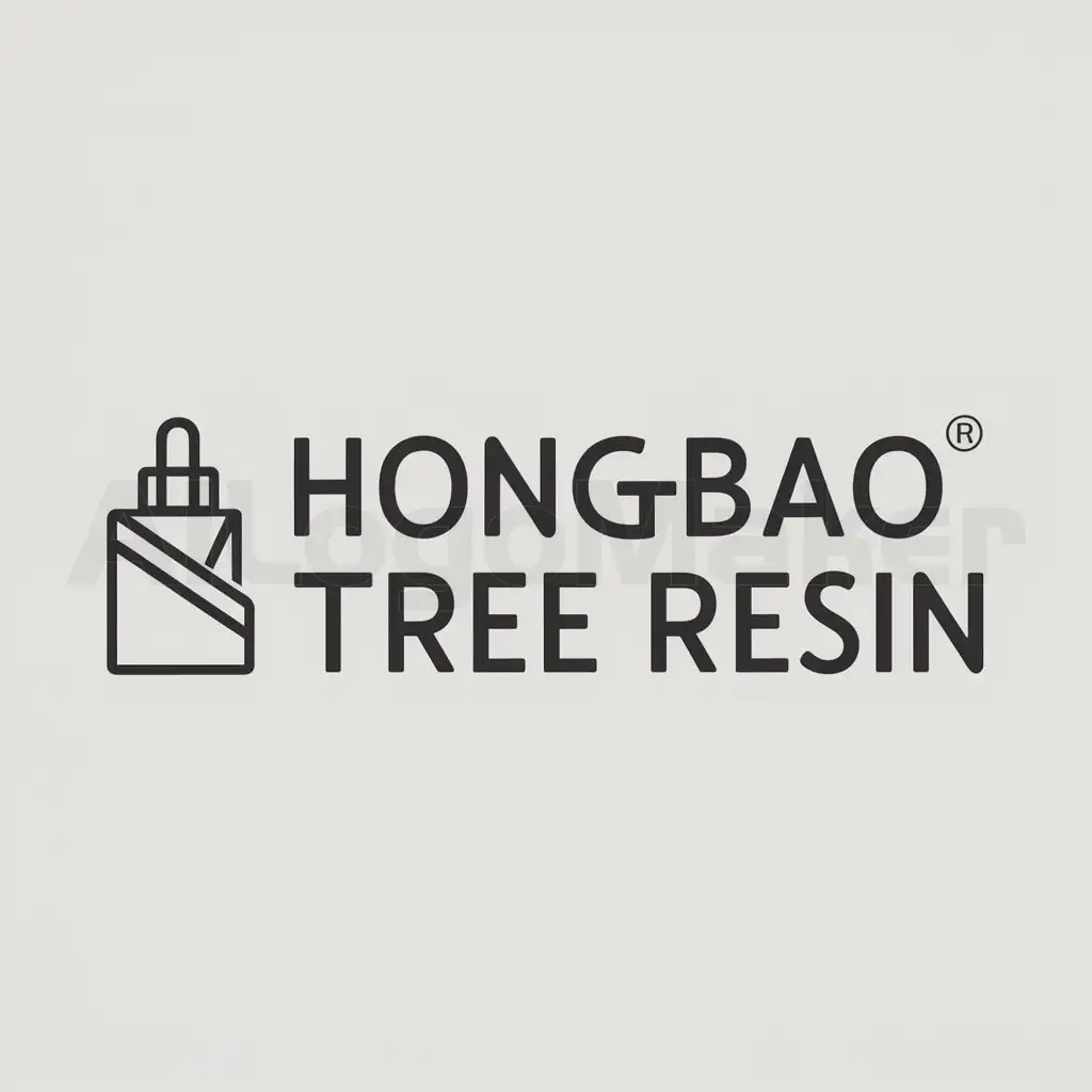 a logo design,with the text "Hongbao tree resin", main symbol:shoe glue,Moderate,clear background