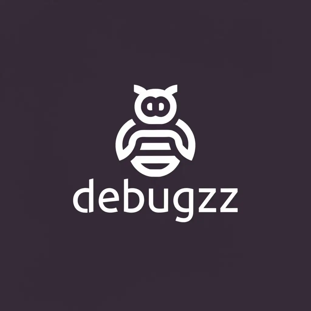 a logo design,with the text "Debugz", main symbol:Bug,Moderate,be used in Technology industry,clear background