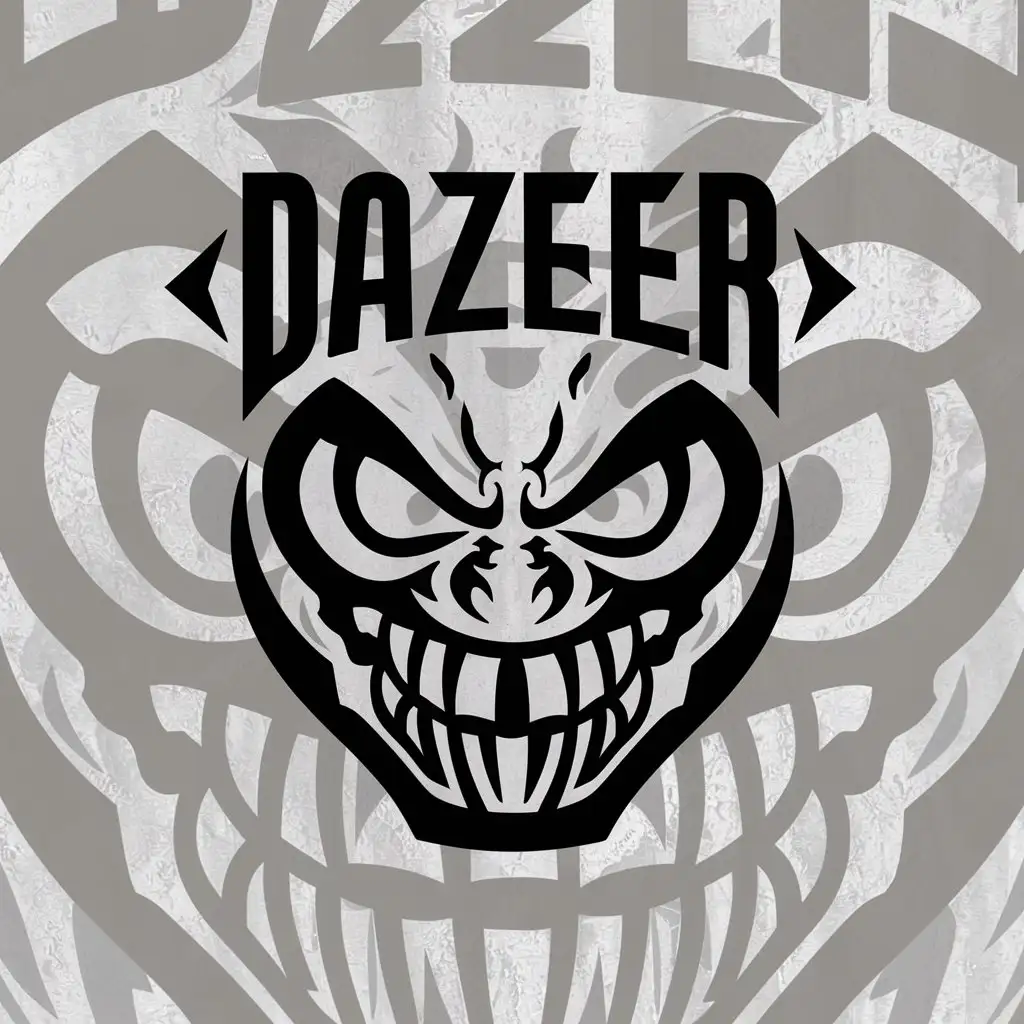 a logo design,with the text "_DaZEer_", main symbol:Scary logo,complex,clear background