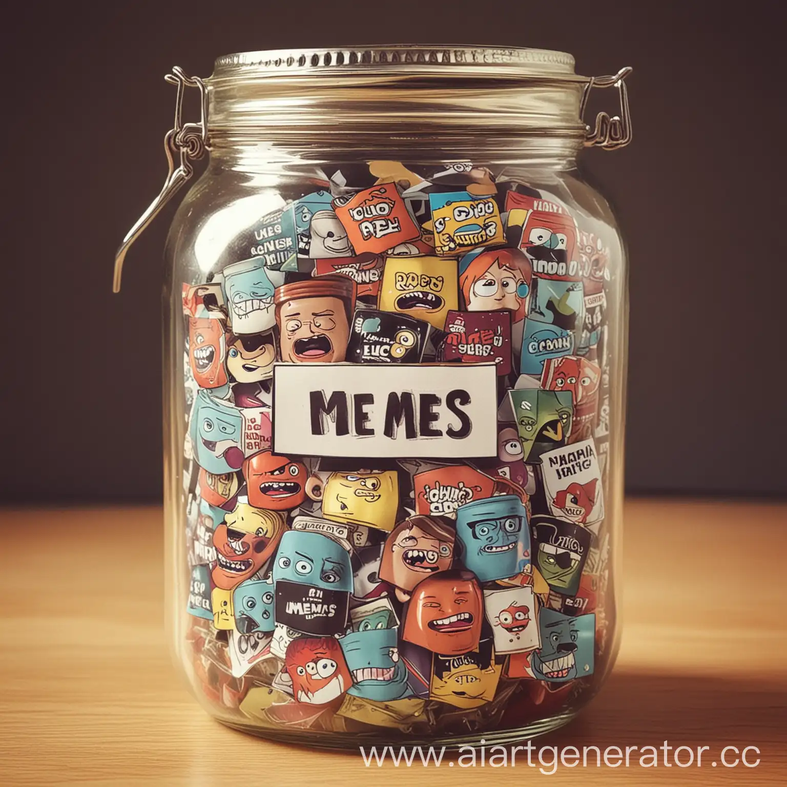 Colorful-Jar-Overflowing-with-Internet-Memes