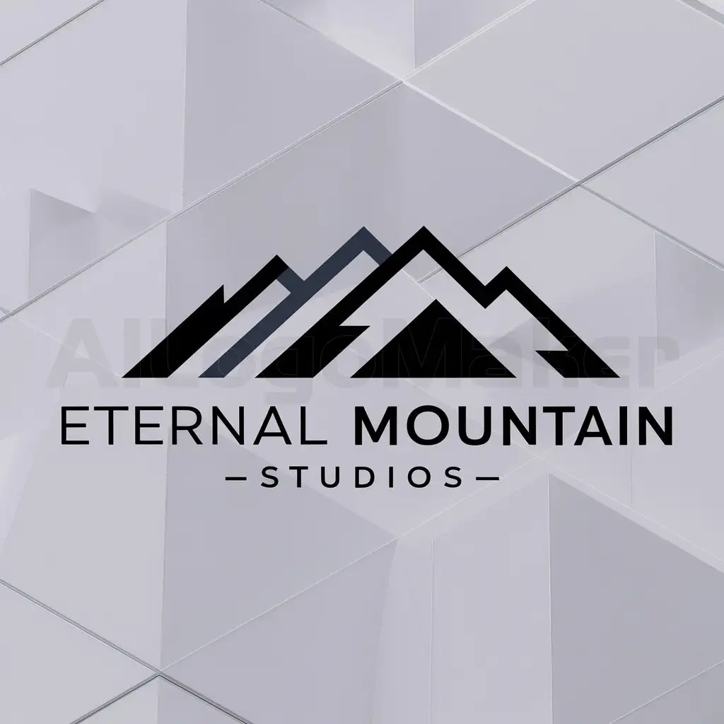 a logo design,with the text "Eternal mountain studios", main symbol:Mountain,Moderate,clear background