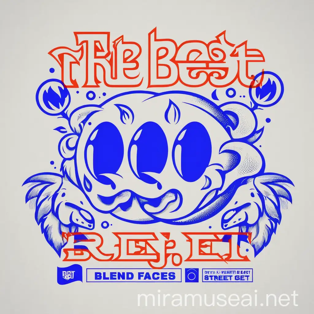 Logo for my clothing brand named street beast just get rid of the text and other thing but keep the two faces 