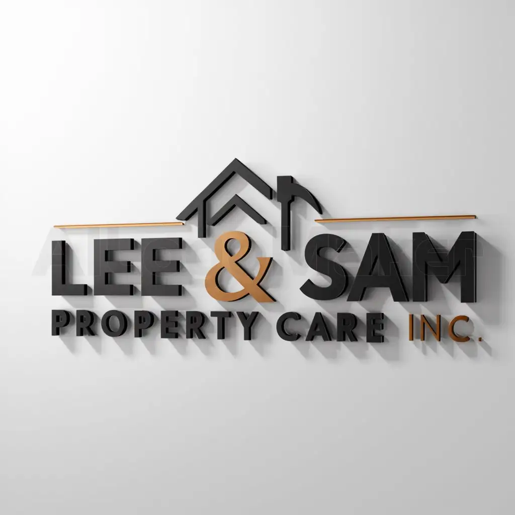 a logo design,with the text "Lee & Sam Property Care Inc.", main symbol:real estate, construction, young,Moderate,be used in Legal industry,clear background