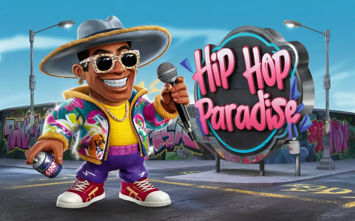 Cool-Cartoon-Character-in-Hip-Hop-Style-Dancing-with-Graffiti-Background