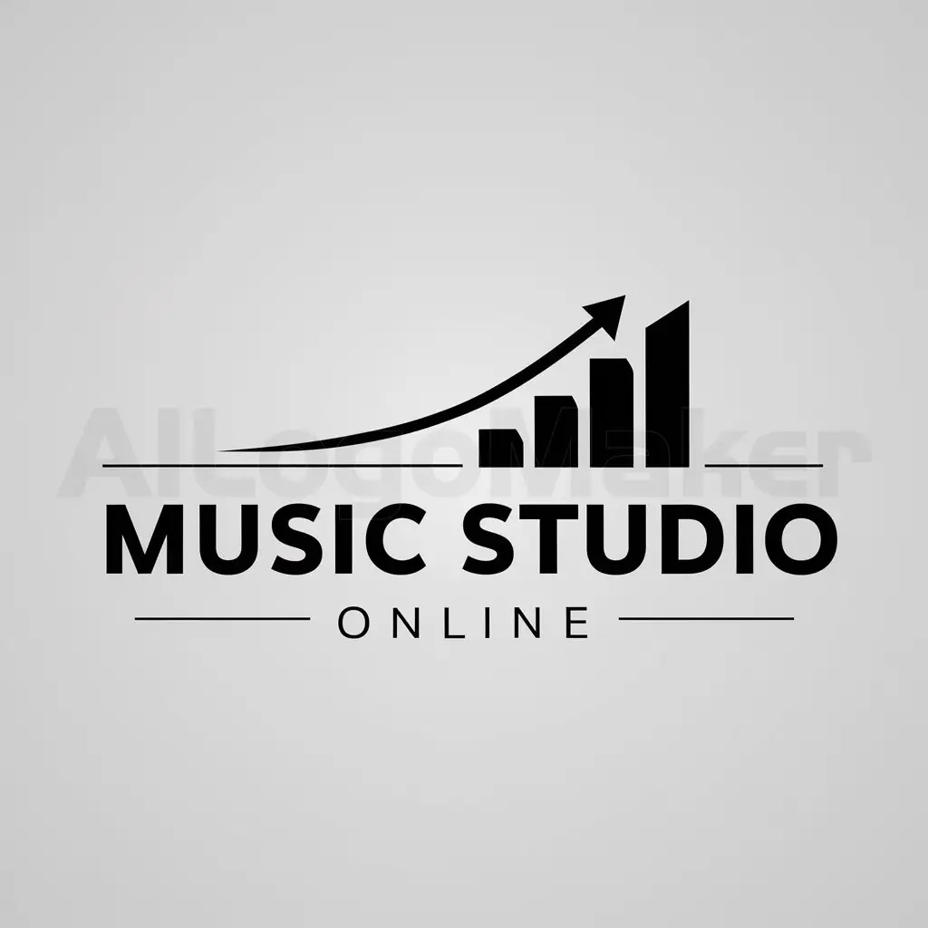 a logo design,with the text "MUSIC STUDIO ONLINE", main symbol:AI income,Moderate,be used in Technology industry,clear background