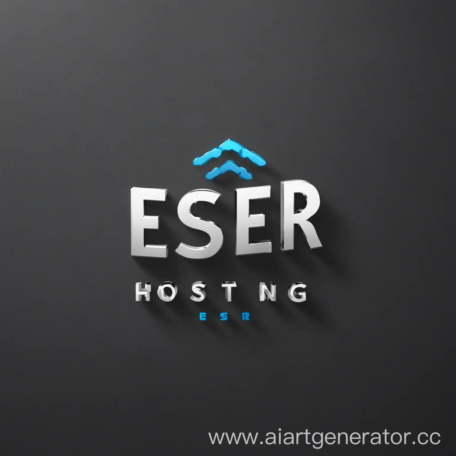 Creative-Logo-Design-for-Eser-Hosting-Dynamic-Integration-of-Letterforms-and-Tech-Elements
