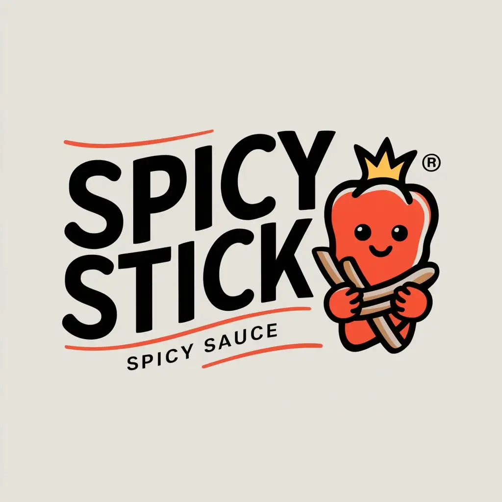 a logo design,with the text "spicy stick spicy sauce", main symbol:pepper little prince pepper sticks,Moderate,be used in Restaurant industry,clear background