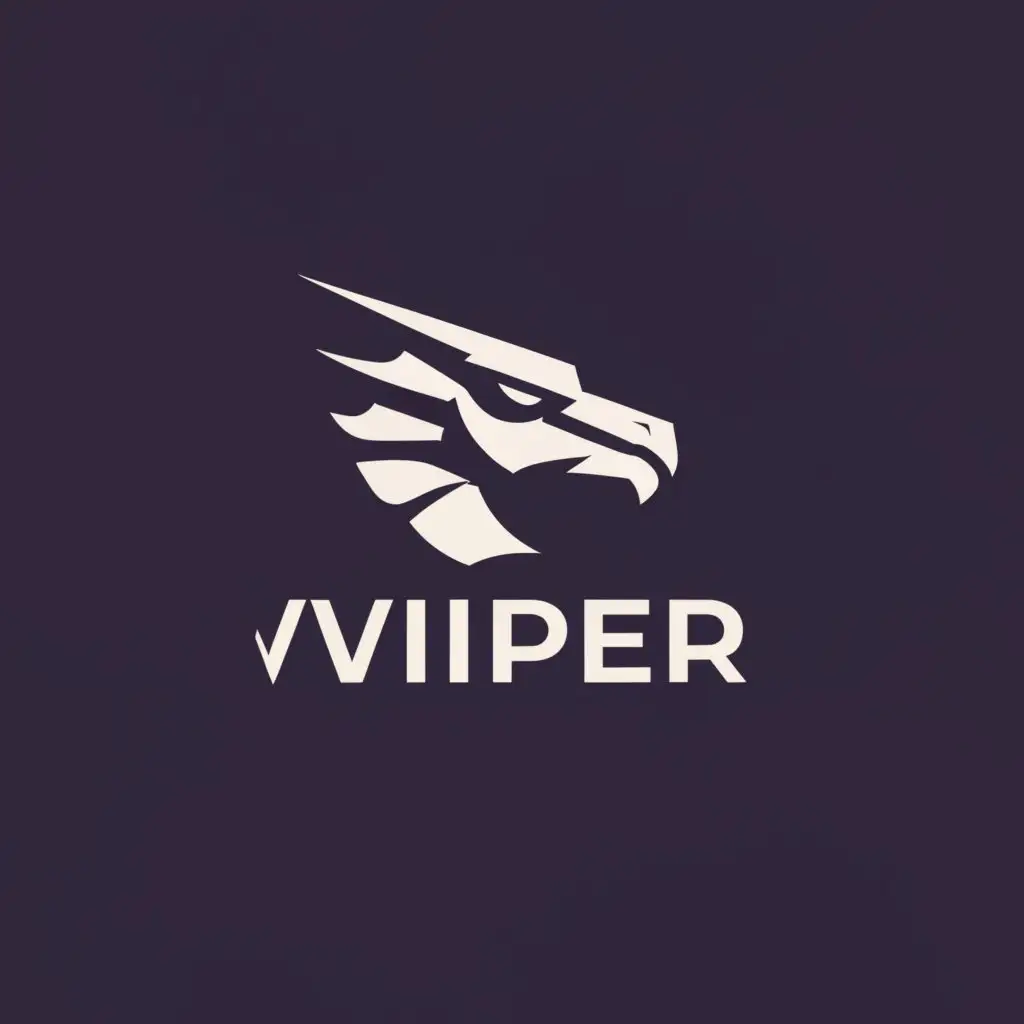 a logo design,with the text "viiper", main symbol:a dragon,Minimalistic,be used in Internet industry,clear background