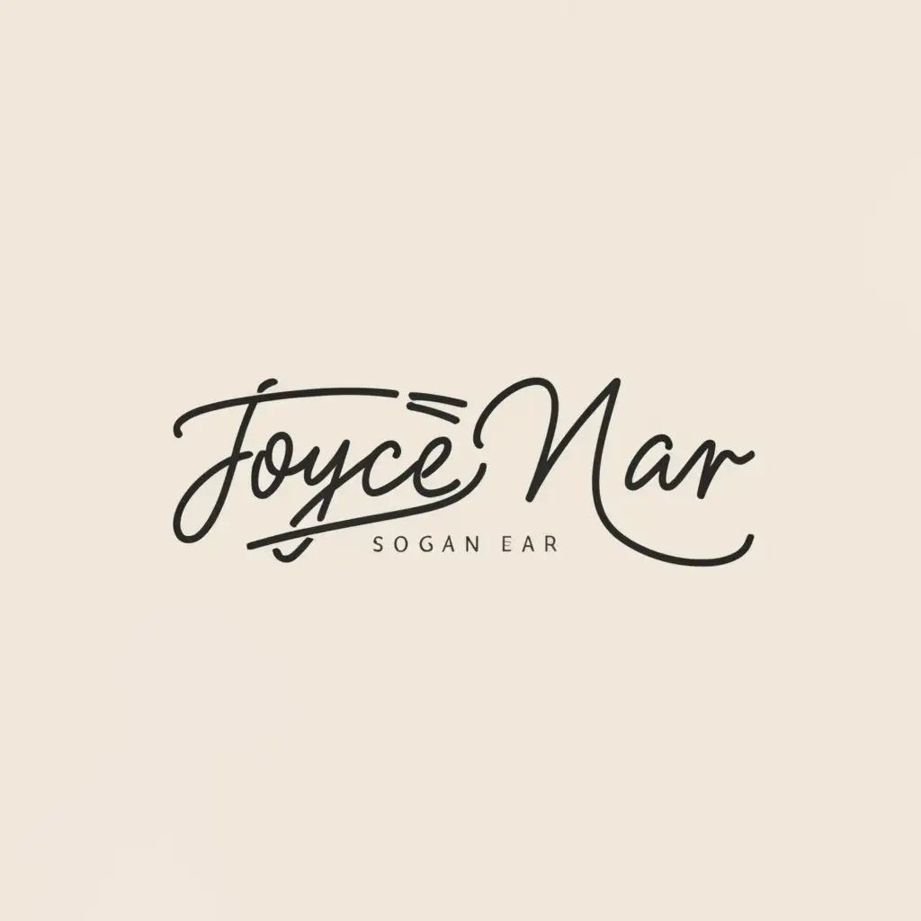 a logo design,with the text "Joyce Mar", main symbol:Brushstroke,Moderate,clear background