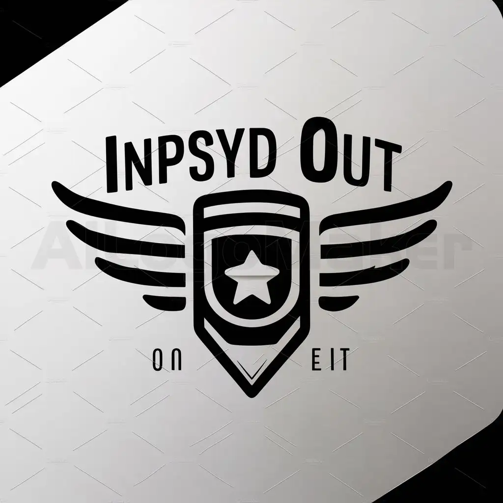 a logo design,with the text "InPsyd Out", main symbol:Generate a logo of a pencil resembling a shield with wings and a star on it,Moderate,be used in Education industry,clear background