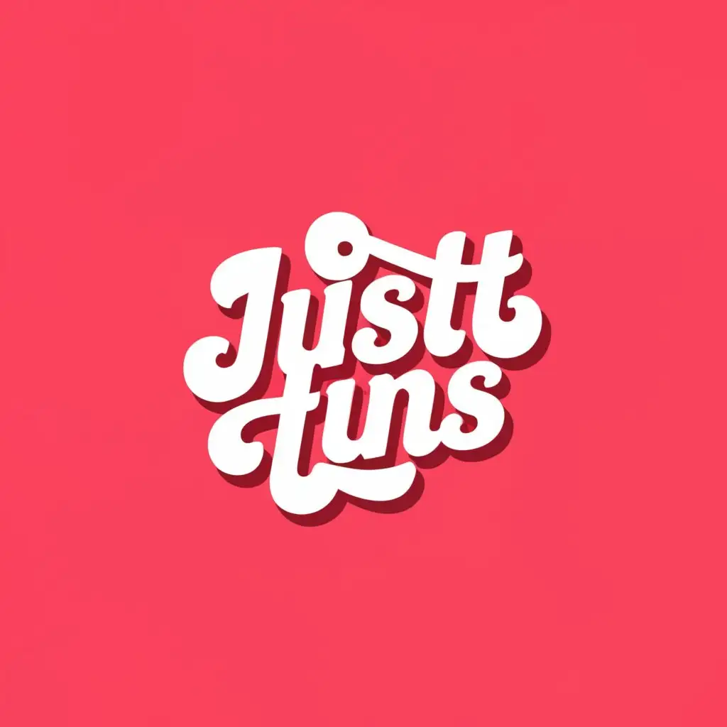 a logo design,with the text "justfuns", main symbol:in a round,Moderate,clear background