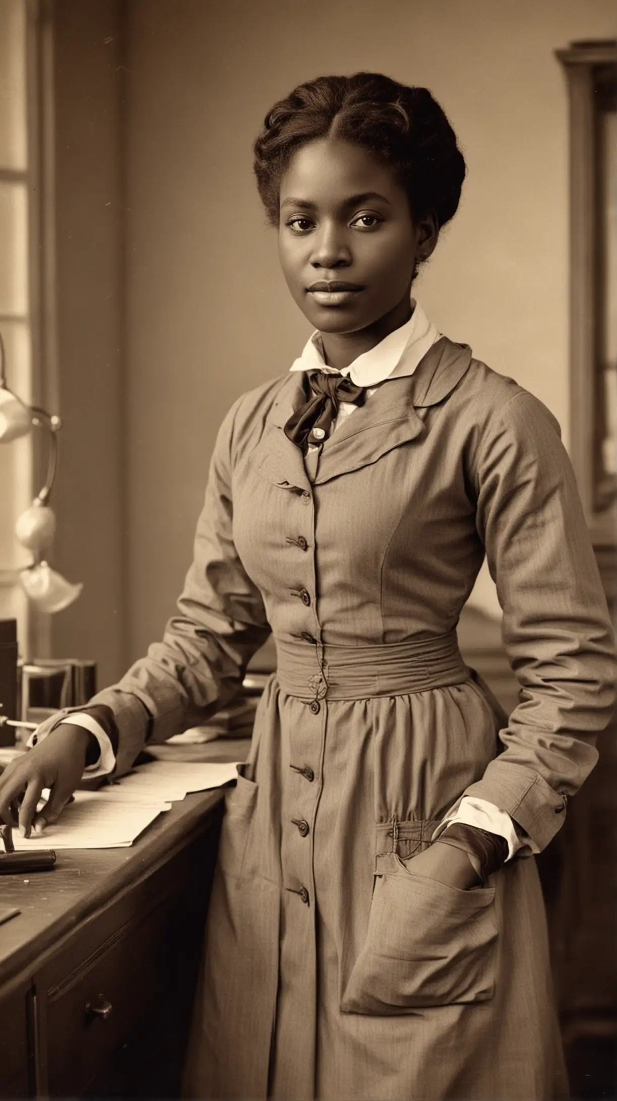 1865 Portrait of a Black Female Doctor in Her Office